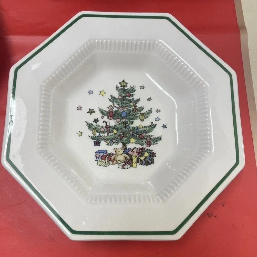Nikko Christmastime 5pc Completer Set Oval Platter Vegetable Bowl Sugar Creamer